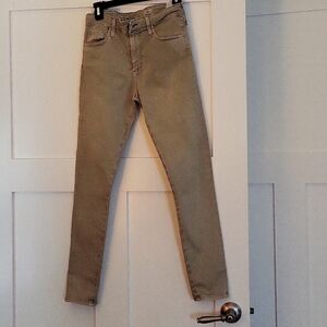 AG sage green skinny ankle jeans